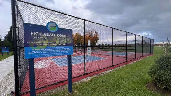 Fenced in Pickleball Courts